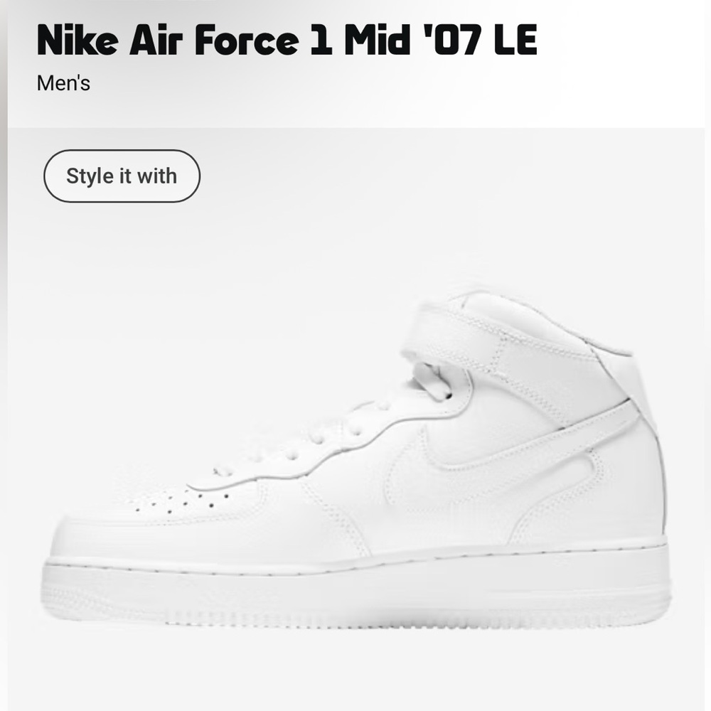 Nike Air Force 1 Mid '07 LE White